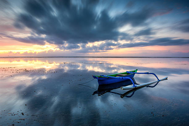 morning boat at sanur,bali