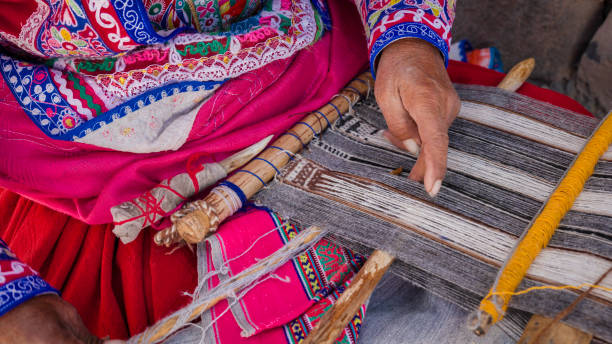 istock Peruvian woman weaving near Colca Canyon, Peru 2198820240