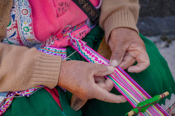 istock Peruvian woman weaving near Colca Canyon, Peru 2198820676