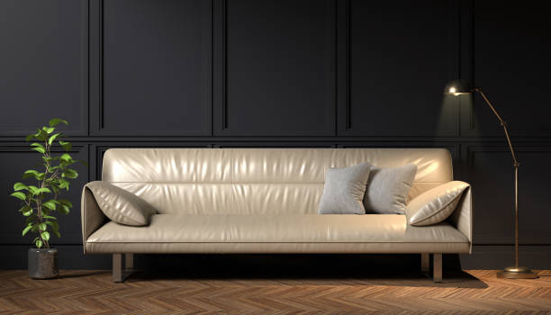 istock 3d rendering of victorian living room with a large sofa - classic style 2198821678