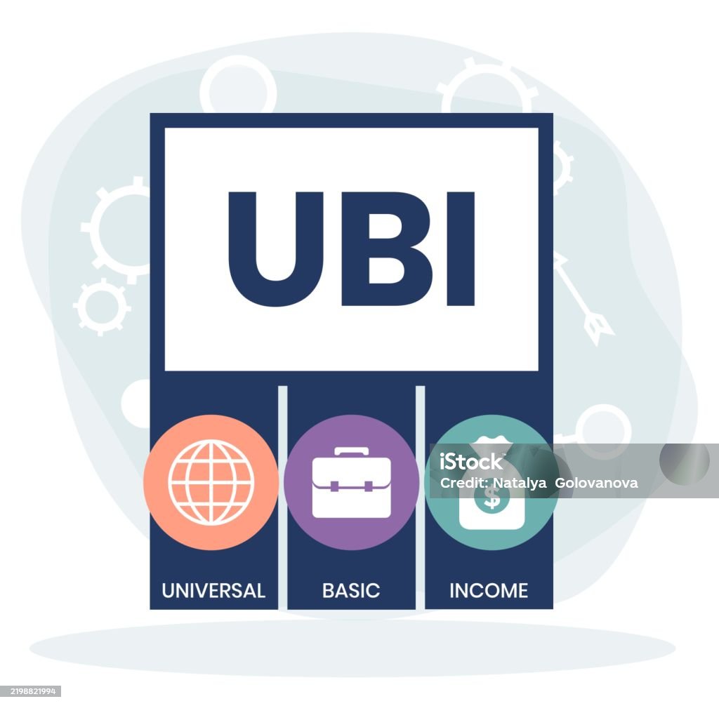 Ubi Income Ubi Universal Basic Income Acronym Stock Illustration - Download Image ...