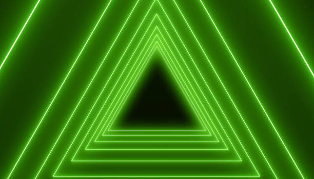 istock Illustation of many triangles in neon green 2198822776