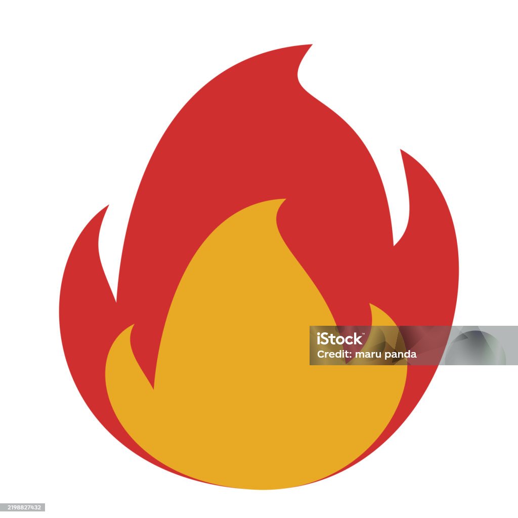 Fire Image Simple A Simple Illustration Of A Burning Fire Stock Illustration - Download ...