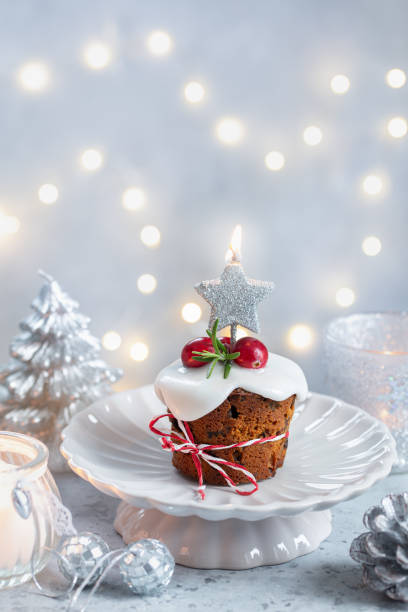 istock Homemade Christmas mini fruit cake 2198829809