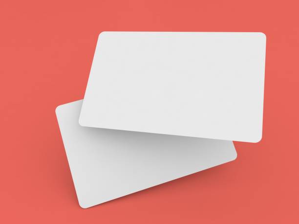 istock Two bank cards mockup on a red background. 2198832273