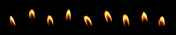 istock Candlelight and flame Black illustration lights with dark background at night, bright celebration, a funeral with death in a cemetery. 2198840644