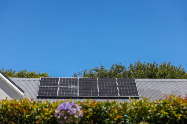 istock A solar panel on a roof damaged by a golf ball 2198842952