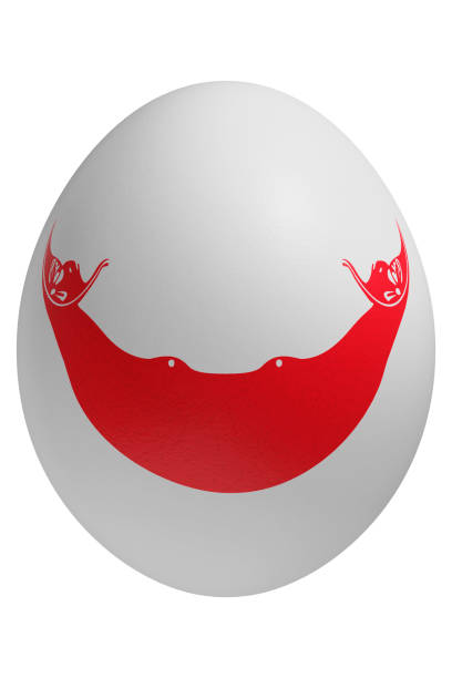 Rendered easter egg with a flag of the Easter Island on the surface.