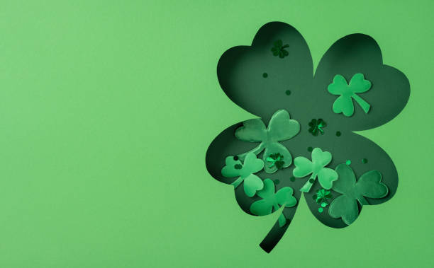 istock A green-themed image featuring a shamrock cutout design filled with decorative smaller shamrocks of various types. Perfect for celebrating St. Patrick's Day and spreading Irish luck and joy 2198847694