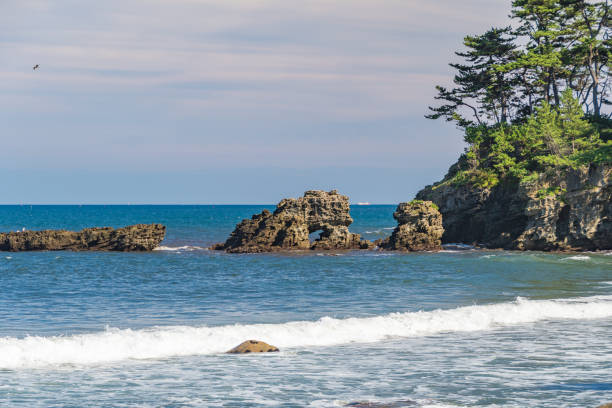 Window rock in Hirono Town, Iwate Prefecture, Japan