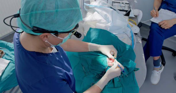 istock Focused Caucasian Male Student in Surgery Practice 2198848520