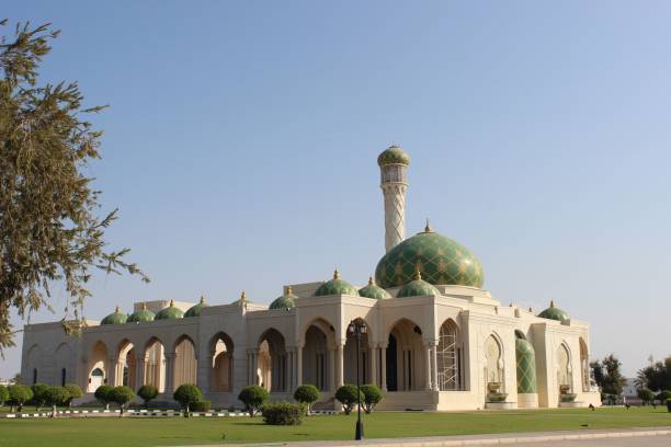 istock Stunning mosque with green domes in Muscat, Oman. 2198875313