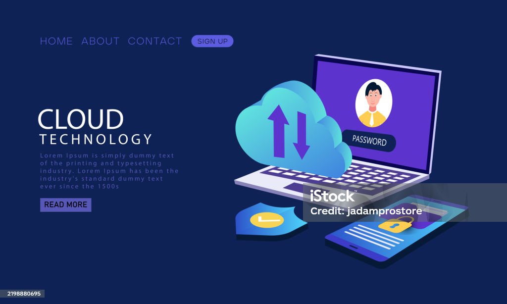 Human Library Vector Graphics Cloud Technology Isometric Concept Modern 3d Isometric Vector ...