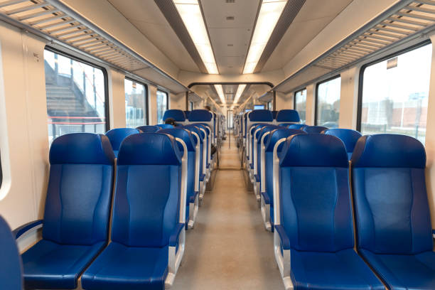 istock The inside of an empty dutch train 2198881405