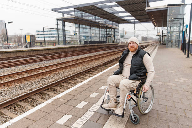 istock A wheelchair bound commuter on the platform during a day trip in the Netherlands 2198881596