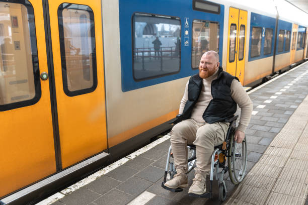 istock A wheelchair bound commuter on the platform during a day trip in the Netherlands 2198882687