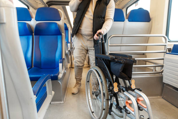 istock An unknown wheelchair bound commuter on a train day trip in the Netherlands 2198882689