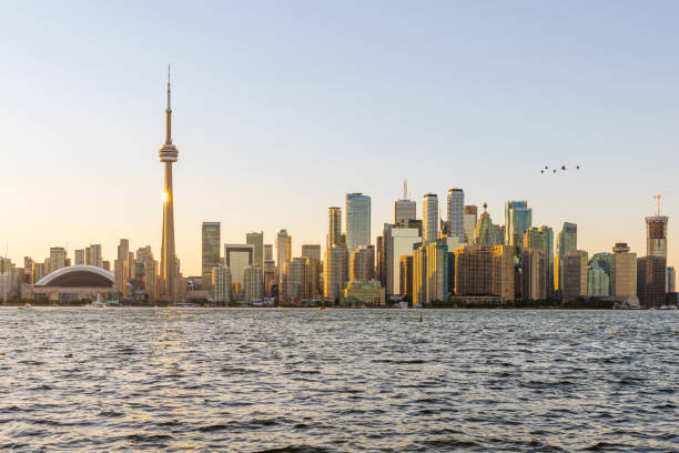 istock Toronto City downtown skyline panorama at sunset time. 2198883219
