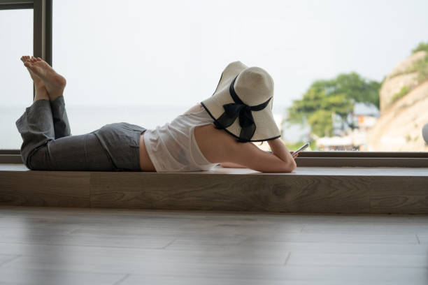 Young woman sleeping in a natural park