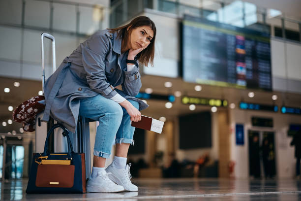 istock I can't believe the flight got rescheduled again! 2198885859