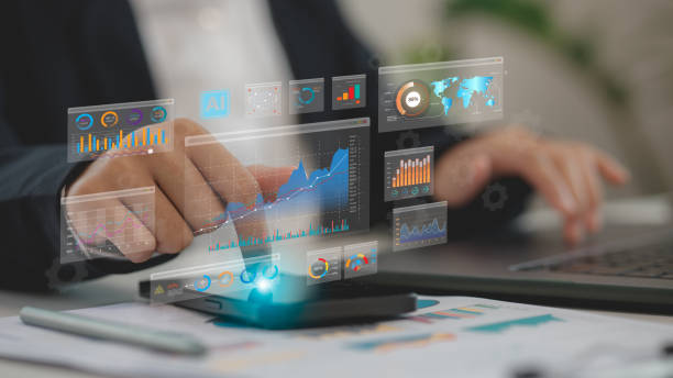 istock Businessmen using smartphones analyze sales data, and financial growth graph chart reports. Data analysis with AI technology. Business planning, strategy, and development, Accounting. market research 2198889836