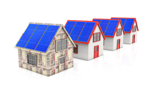 istock Solar panels renewable energy efficiency savings money Rupee 2198902792