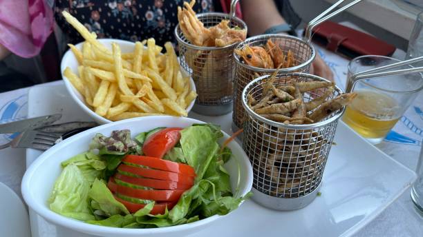istock Seafood appetizer platter at a beachfront restaurant in Limassol, Cyprus 2198909135