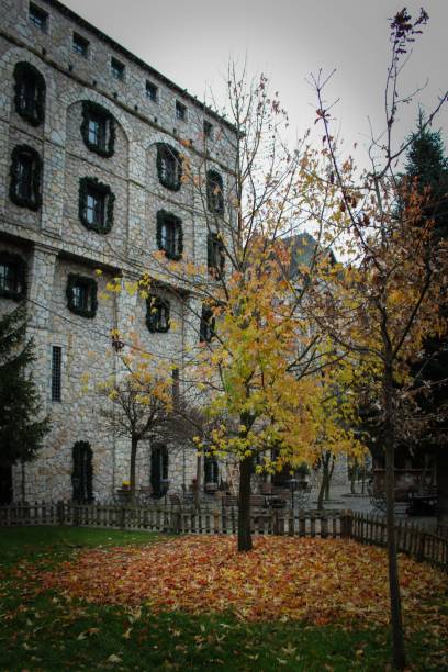 istock Traditional stone building in autumn 2198909518