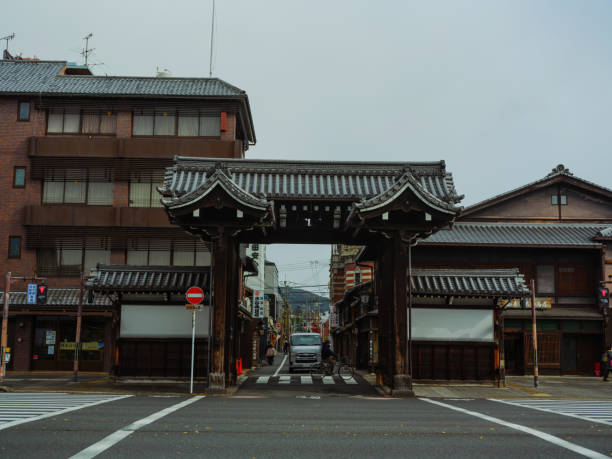 Kyoto architecture outside old town, slow travel and  exploration of Japan