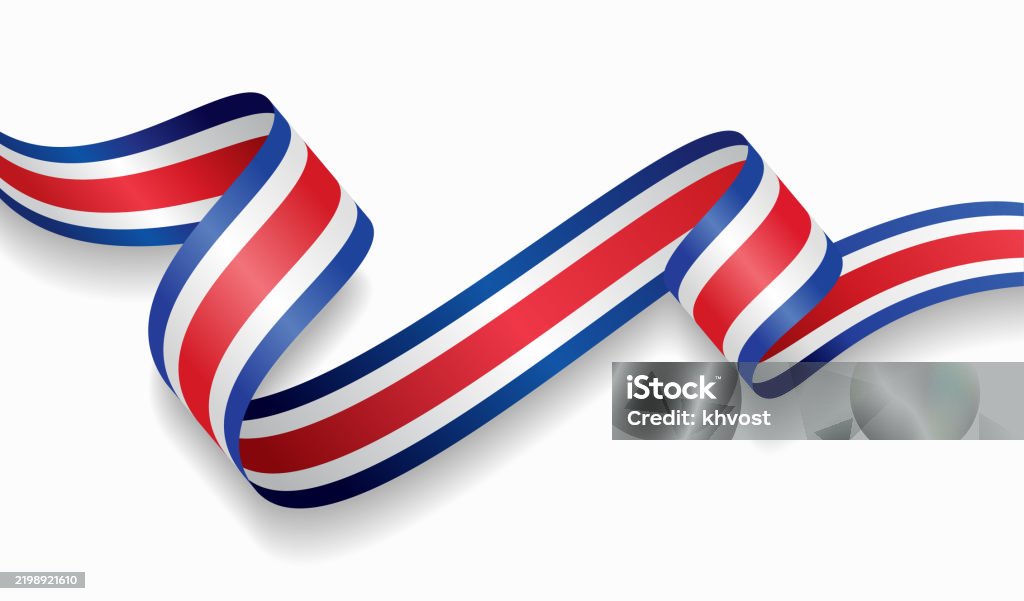 Costa Rican Flag String Costa Rican Flag Wavy Abstract Background Vector Illustration Stock ...