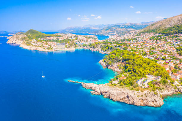 istock Scenic Dubrovnik Coastline with Adriatic Sea and Rugged Cliffs 2198925168