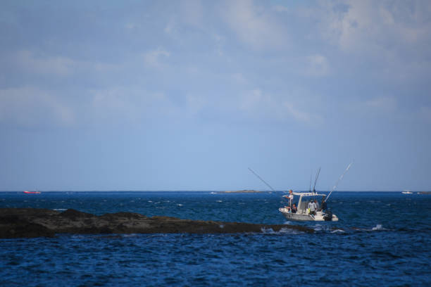 Pleasure boat in Culebra Bay on the Pacific Ocean in Costa Rica