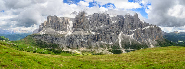 istock Sella group seen from the Gardena Pass in the Dolomites mountains 2198927688