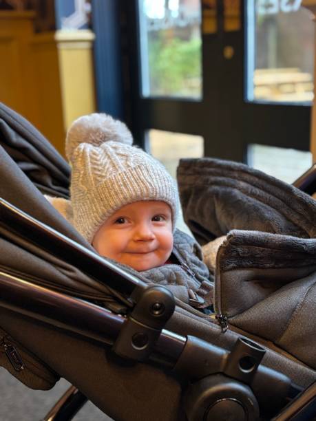istock A baby boy in their winter clothing 2198928635