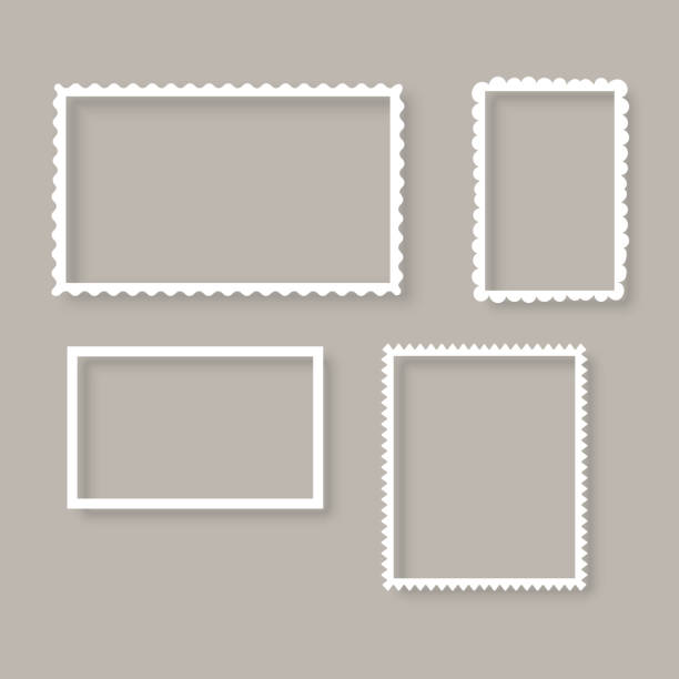istock Old photo frame, retro snapshot vector illustration. Set of old frames 2198936188