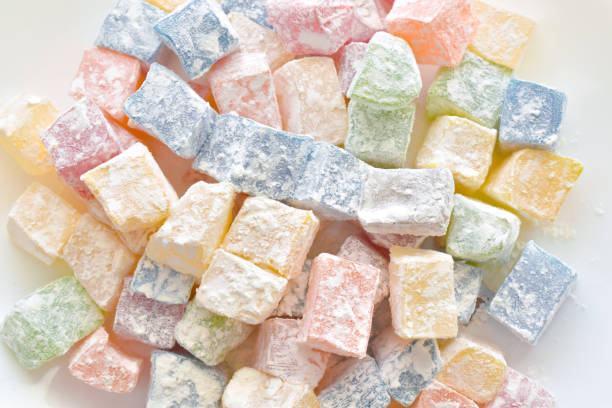 istock Turkish delight or lokum on plate. 2198936196