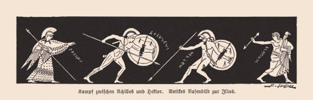 istock Achilles and Hector, from Homer's Iliad, wood engraving, published 1895 2198936904