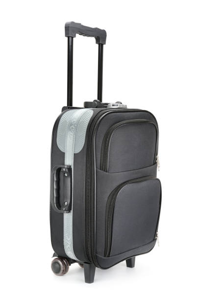 istock Brown travel suitcase isolated on white 2198940499