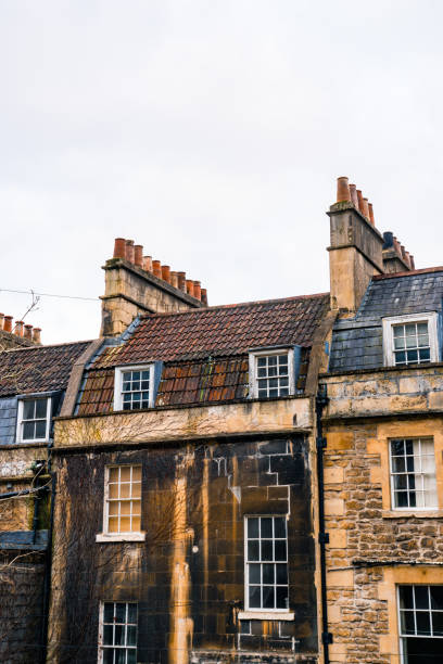 istock Traditional stone houses with multiple chimneys in bath, england 2198946210