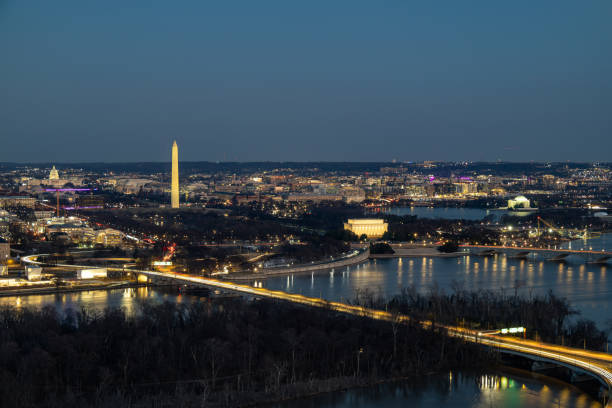 istock The urban skyline of Washington DC at night 2198949178