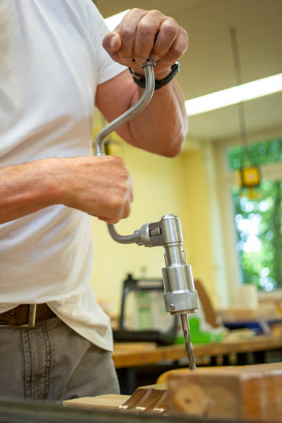 Man working in a carpentry.