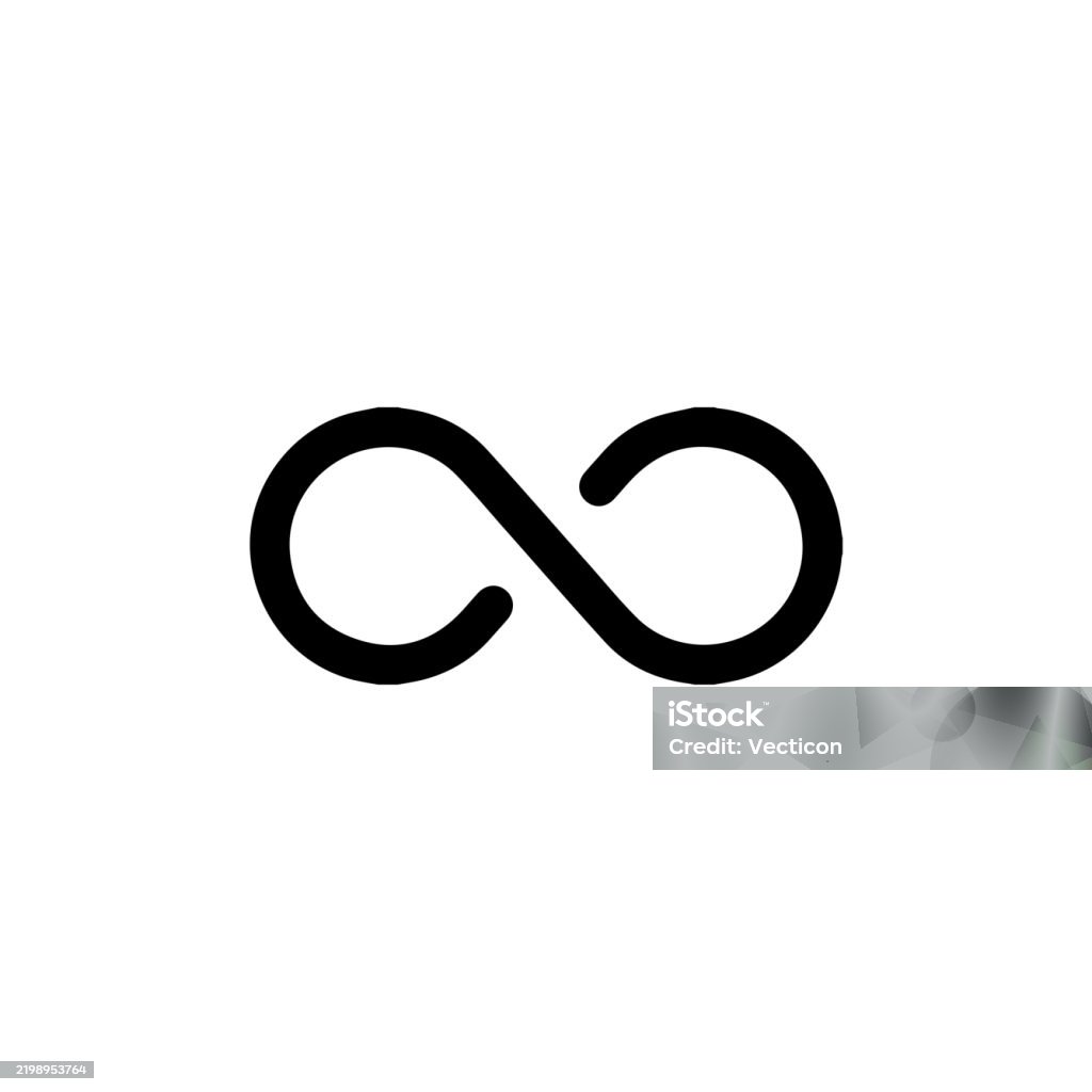 Black Simplistic Infinity Sign Minimalist Infinity Symbol Black Outline Vector Stock Illustration ...
