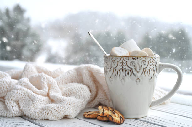 istock Snow Day - hot chocolate cocoa 2198957789