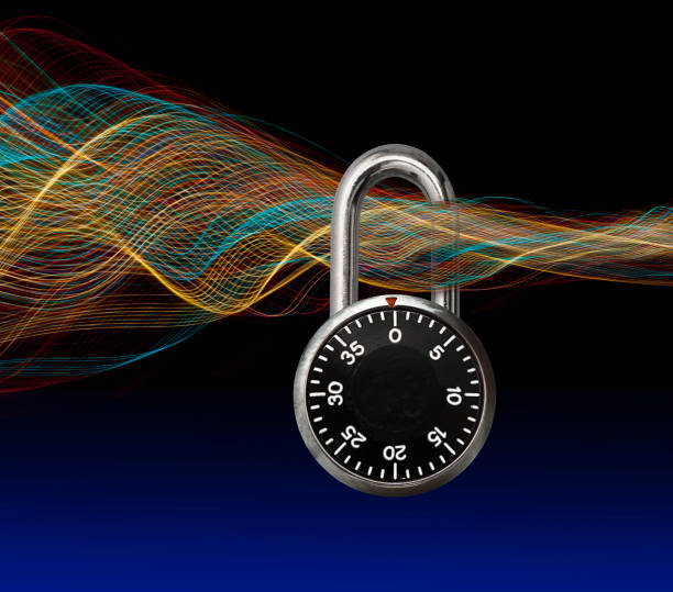 Combination code lock, three numbers numerical password suitcase lock mechanism, object detail, macro, extreme closeup, private belongings safety, security during transport abstract concept, nobody