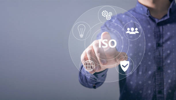 istock International Organization for Standardization. businessman clicks on the screen 2198967348