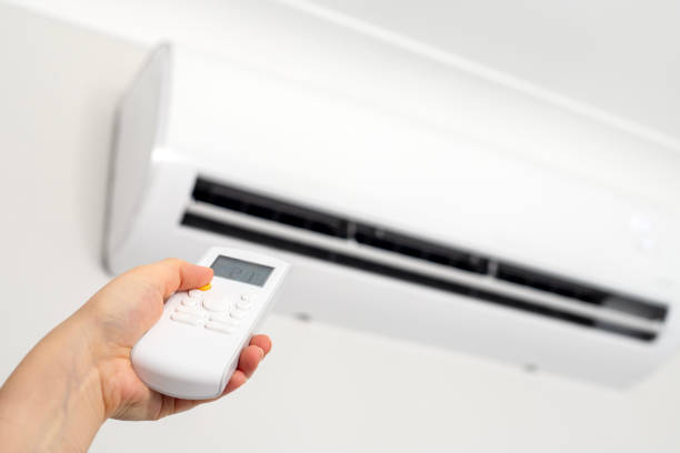 istock Concept of turning on or off ac or air conditioner by remote control. 2198970512
