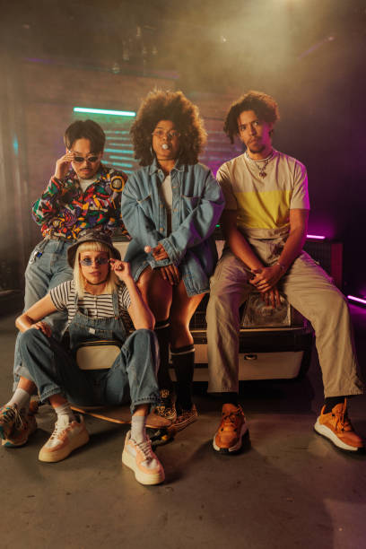 istock Cool group of people hanging out. 2198973924