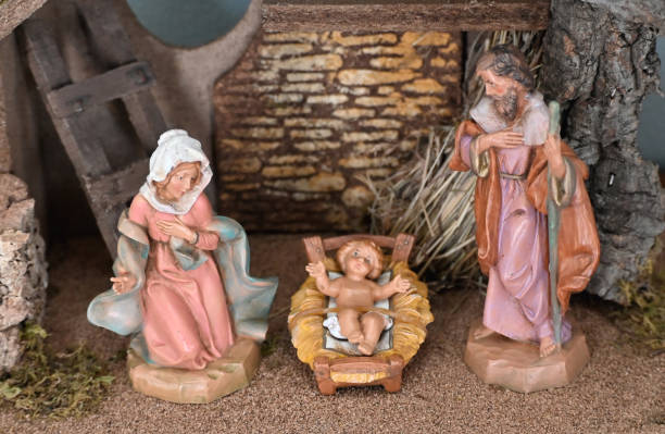 istock Vintage Indoor Nativity Scene 2198980853