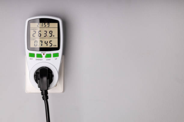 istock Energy Meter Measuring Power Consumption from Plugged in Device 2198987165