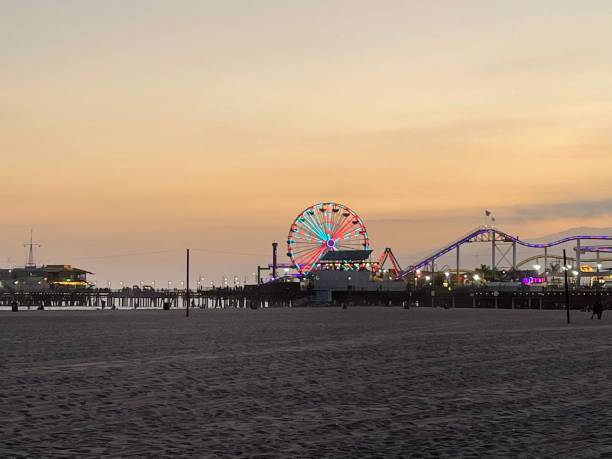 istock Santa Monica Beach at Sunset 2198987516